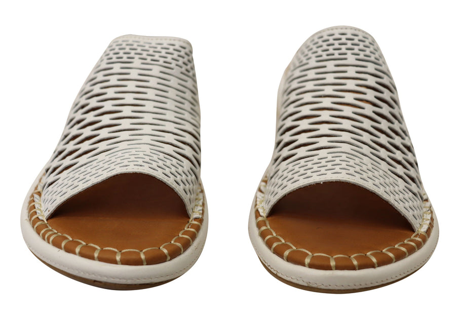 Orizonte Lyric Womens European Comfortable Leather Slides Sandals