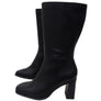 Hush Puppies Patron Womens Leather Heeled Mid Calf Boots