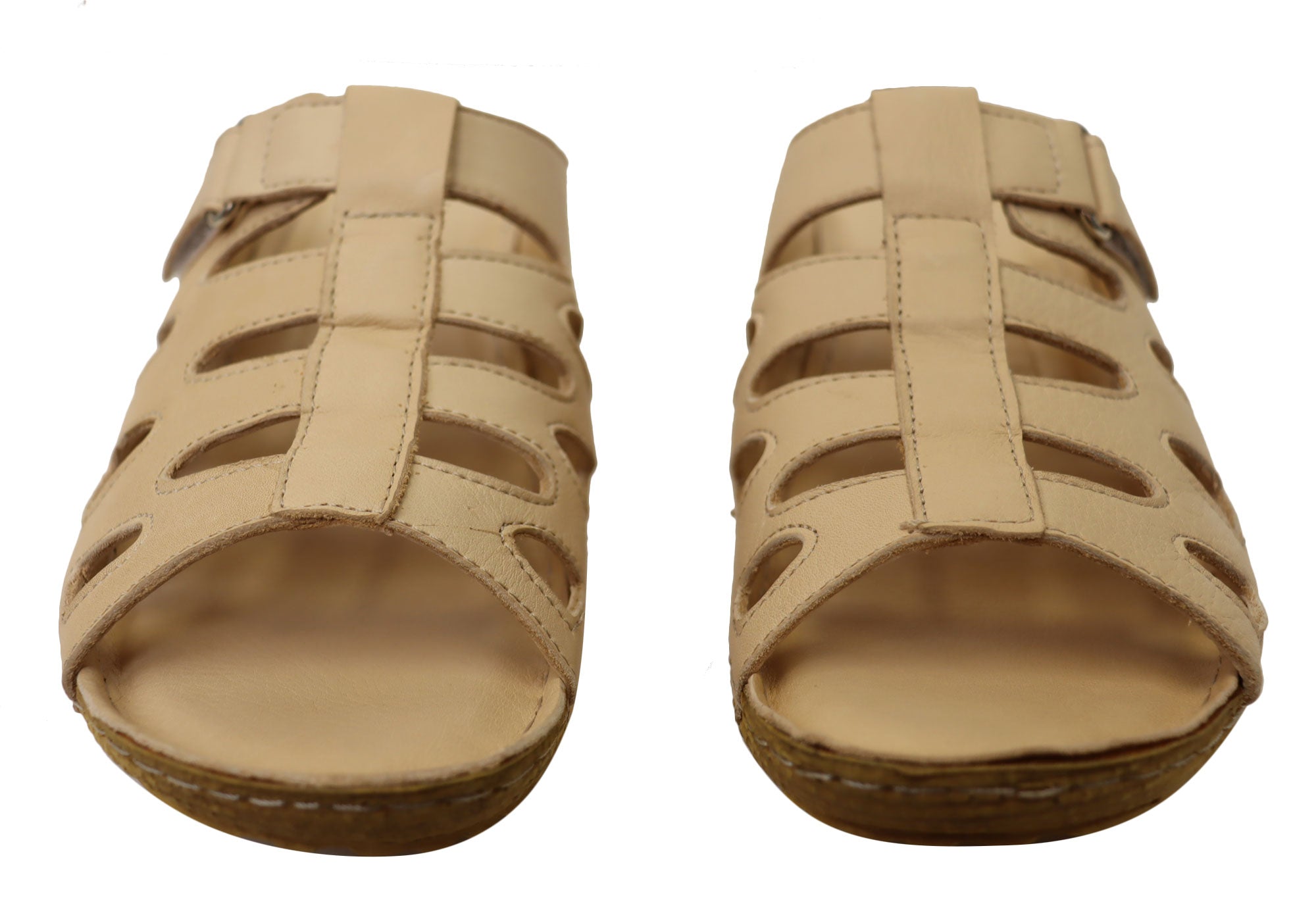 Orizonte Panera Womens European Comfortable Leather Slides Sandals