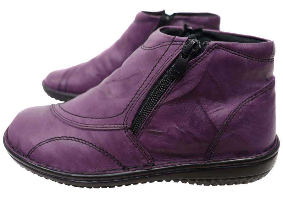 Cabello Comfort 5250-27 Womens Leather Boots Made In Turkey