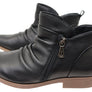 Hush Puppies Chalet Womens Comfortable Black Leather Ankle Boots