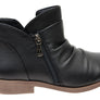 Hush Puppies Chalet Womens Comfortable Black Leather Ankle Boots