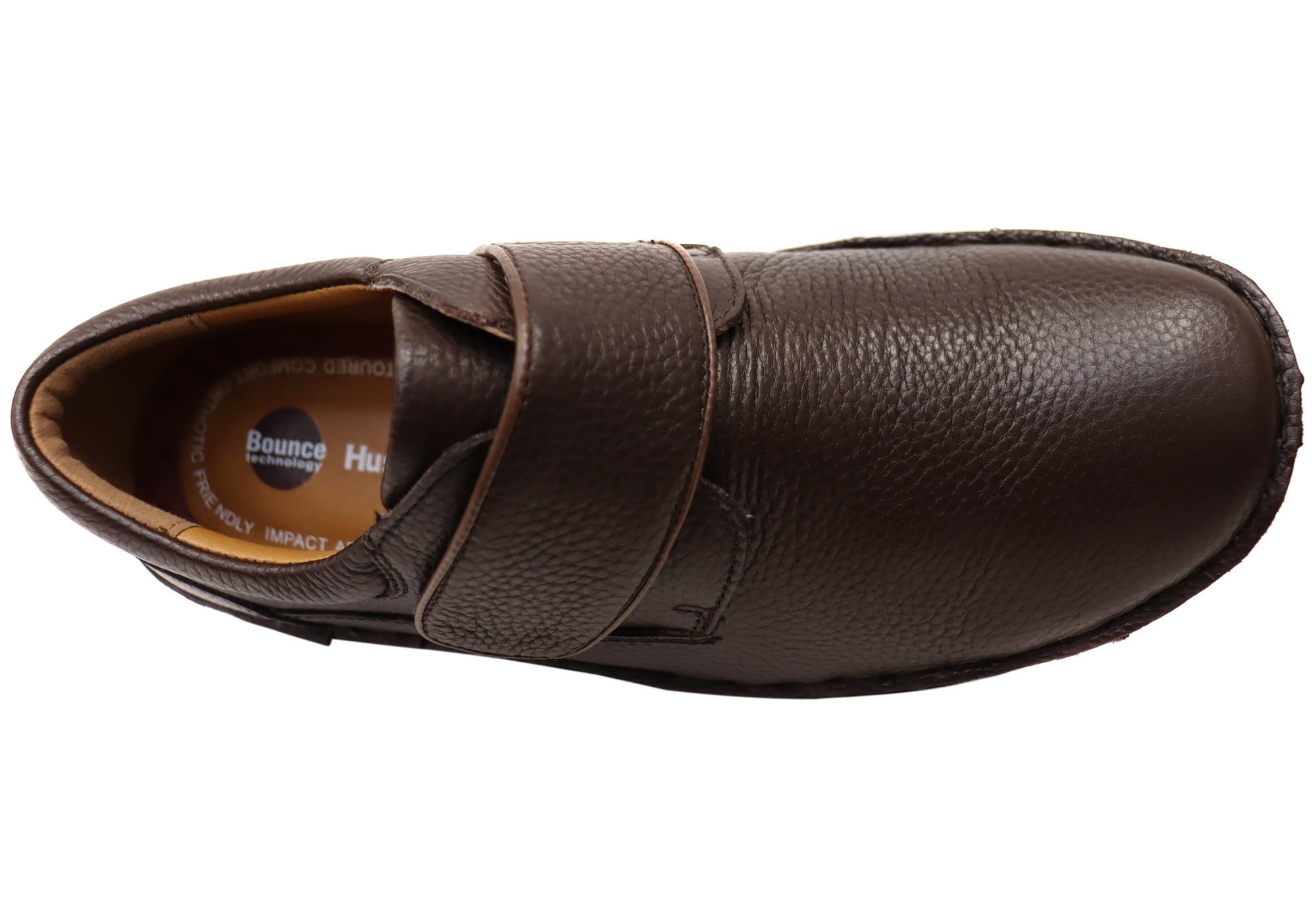 Hush Puppies Bloke Mens Comfortable Leather Triple Wide Fit Shoes