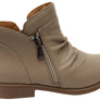 Hush Puppies Chalet Womens Comfortable Taupe Leather Ankle Boots