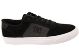 DC Shoes Mens Comfortable Teknic Leather Lace Up Shoes Black Dk Grey