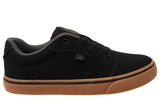DC Shoes Mens Comfortable Anvil TX Lace Up Shoes Black Black Gum