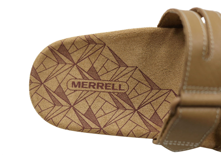 Merrell Womens Comfortable Leather Sandspur Rose Slides Sandals