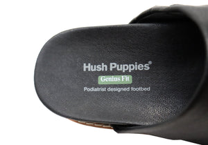 Hush Puppies Queen Womens Leather Comfortable Open Back Shoes