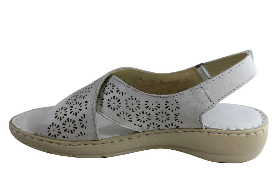 Orizonte Audrey Womens European Leather Comfortable Cushioned Sandals