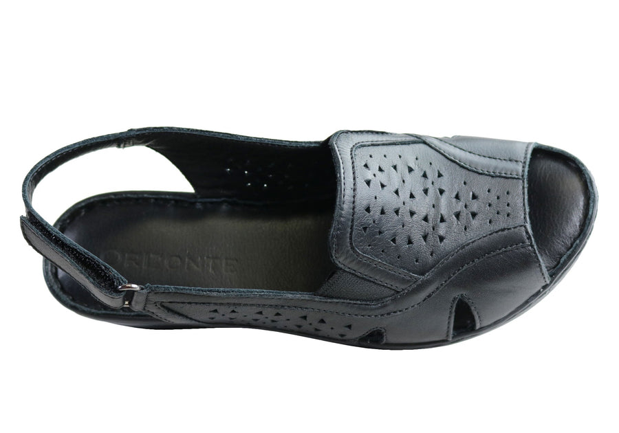 Orizonte Sarly Womens European Leather Comfortable Wedge Sandals