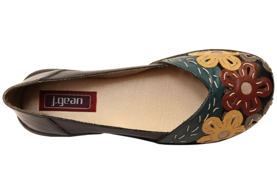 J Gean Lucia Womens Comfortable Leather Shoes Made In Brazil