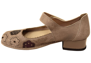 J Gean Creation Womens Comfortable Brazilian Leather Low Heel Shoes