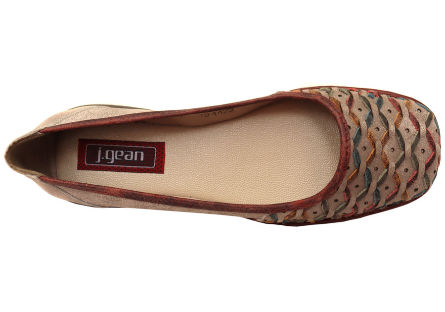 J Gean Marci Womens Comfortable Leather Shoes Made In Brazil
