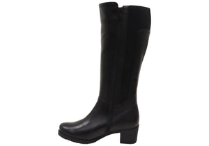 Orizonte Lezzar Womens European Comfortable Leather Knee High Boots