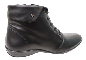 Perlatto Marie Womens Comfortable Leather Ankle Boots Made In Brazil
