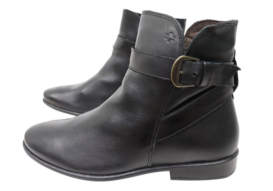 Perlatto Penny Womens Comfortable Leather Ankle Boots Made In Brazil