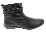 Perlatto Lane Womens Comfortable Leather Ankle Boots Made In Brazil