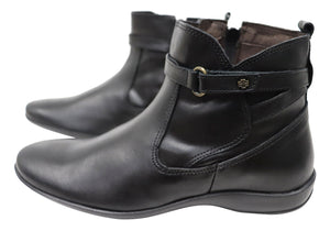 Perlatto Lane Womens Comfortable Leather Ankle Boots Made In Brazil