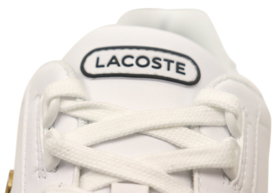 Lacoste Mens Comfortable Lace Up Leather T Clip Sneakers