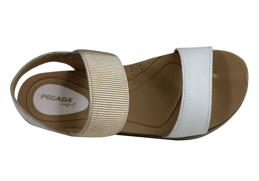 Pegada Rosie Womens Comfort Cushioned Leather Sandals Made In Brazil