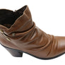 Perlatto Hilton Womens Comfortable Leather Ankle Boots Made In Brazil