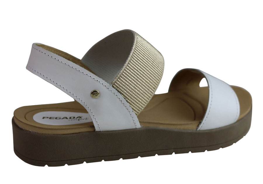 Pegada Rosie Womens Comfort Cushioned Leather Sandals Made In Brazil