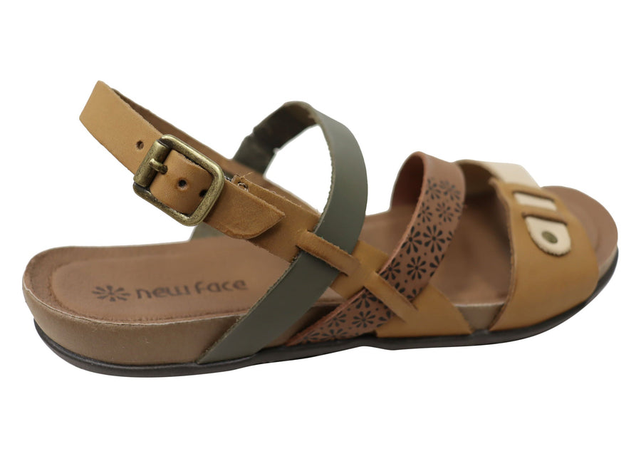 New Face Pina Womens Comfortable Leather Sandals Made In Brazil