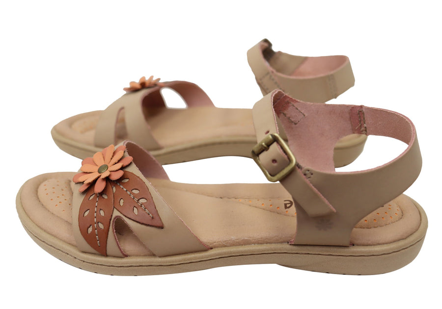 New Face Mindy Womens Comfortable Leather Sandals Made In Brazil