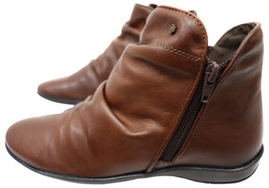 Perlatto Linda Womens Comfortable Leather Ankle Boots Made In Brazil