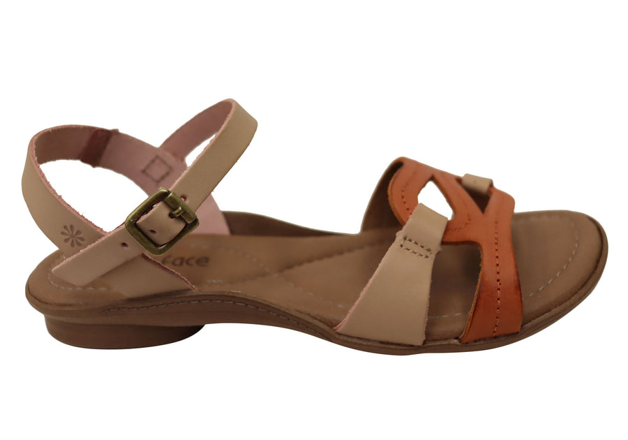 New Face Leni Womens Comfortable Leather Sandals Made In Brazil