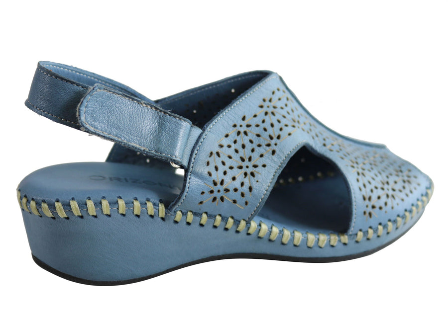 Orizonte Horizon Womens European Soft Leather Comfortable Sandals