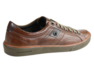 Democrata Voice Mens Leather Lace Up Casual Shoes Made In Brazil