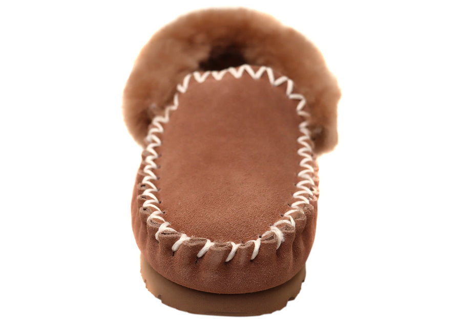 Hush Puppies Shaggy Womens Comfortable Moccasin Slippers