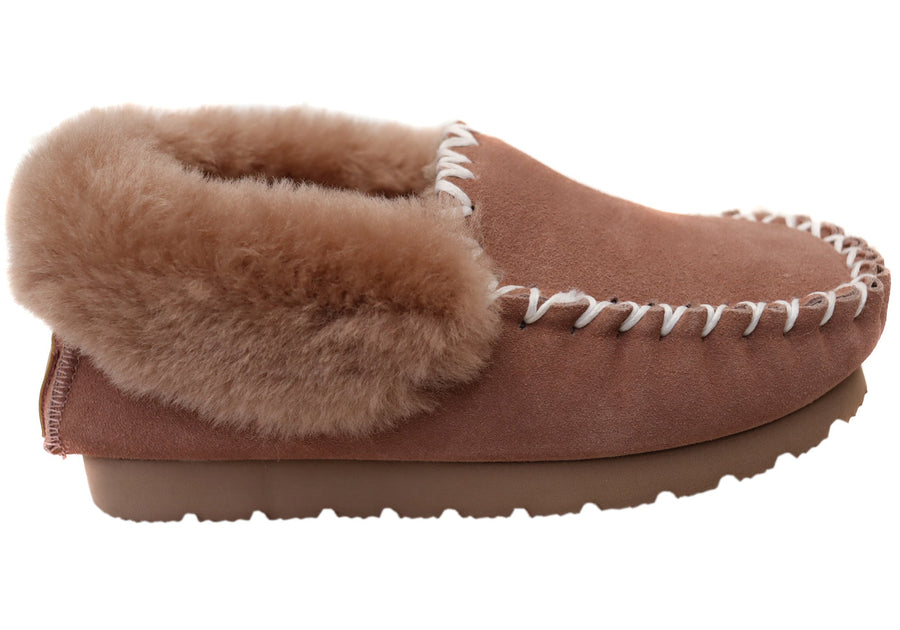 Hush Puppies Shaggy Womens Comfortable Moccasin Slippers