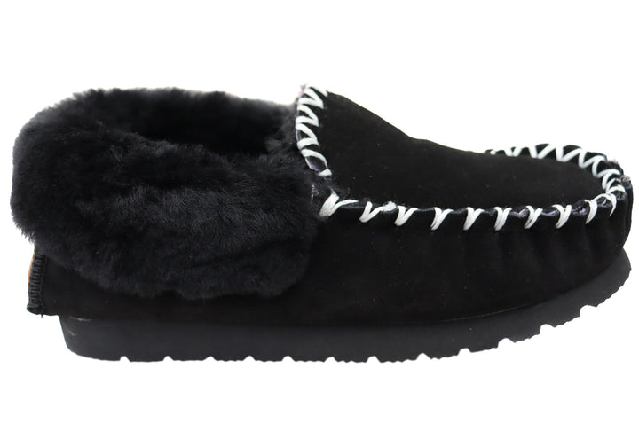 Hush Puppies Shaggy Mens Comfortable Moccasin Slippers