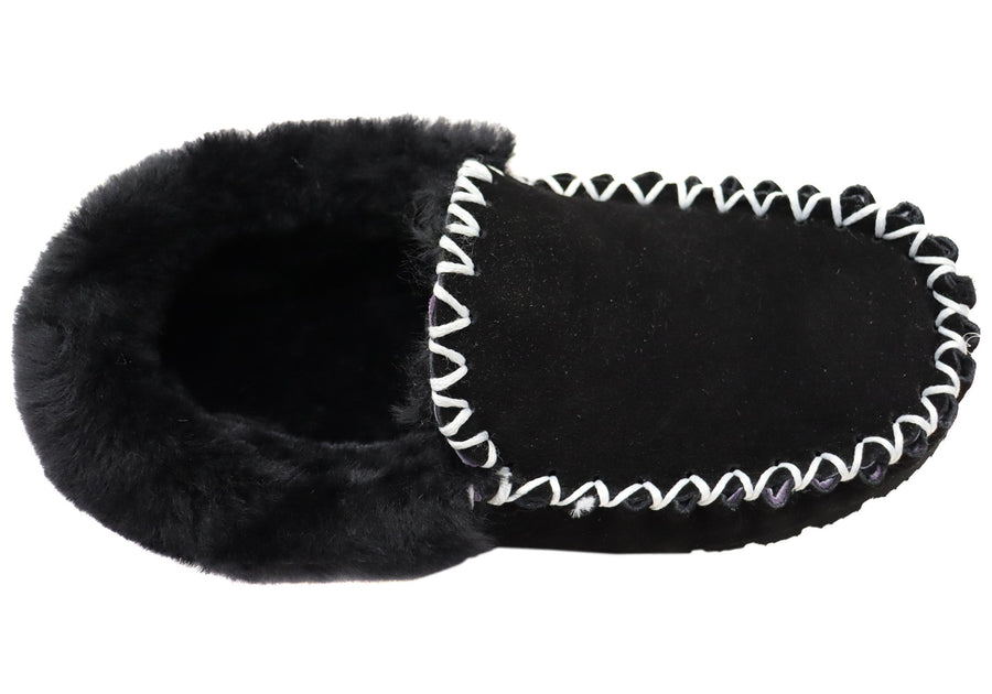 Hush Puppies Shaggy Mens Comfortable Moccasin Slippers