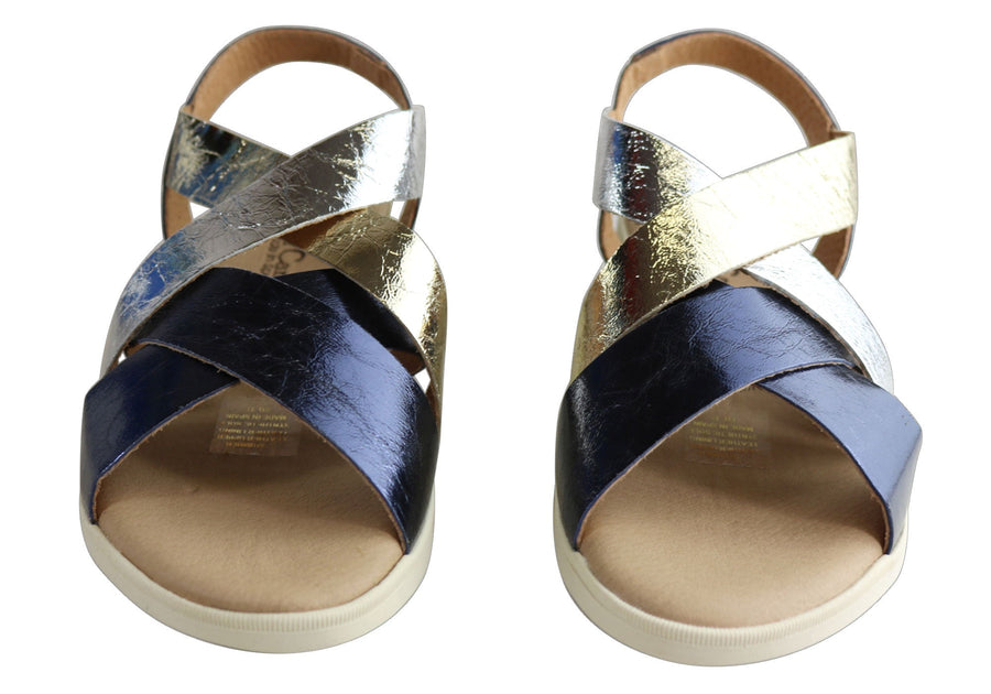 Lola Canales Shimmer Womens Comfortable Leather Sandals Made In Spain