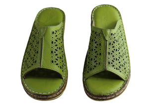 Orizonte Jingle Womens European Leather Comfortable Sandals Slides