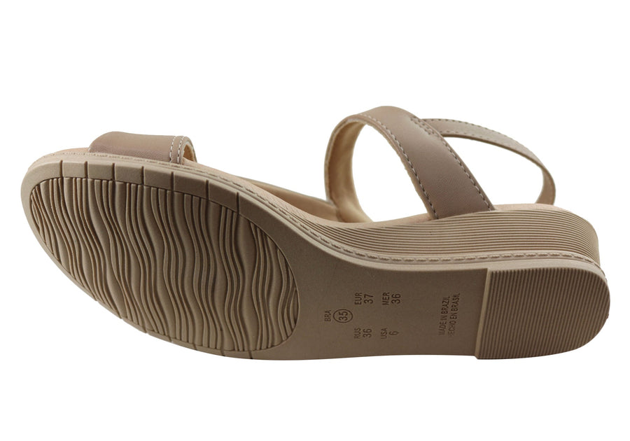 Comfortflex Natalie Womens Comfortable Wedge Sandals Made In Brazil