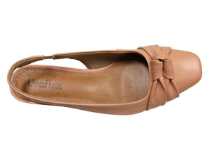 Usaflex Delaney Womens Comfort Leather Low Heel Shoes Made In Brazil