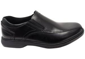 Nunn Bush By Florsheim Mens Kore Pro Slip EE Extra Wide Leather Shoes