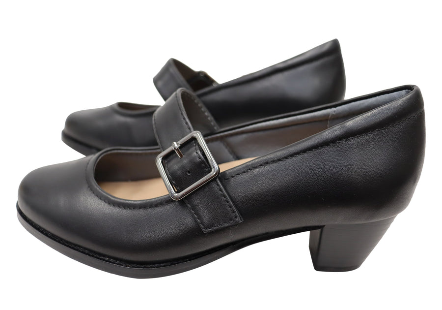 Scholl Orthaheel Hope Womens Comfortable Leather Heels