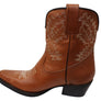 D Milton Edwina Womens Leather Western Cowboy Ankle Boots