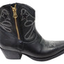 D Milton Daisy Womens Leather Western Cowboy Ankle Boots