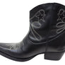 D Milton Daisy Womens Leather Western Cowboy Ankle Boots