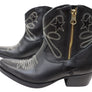 D Milton Daisy Womens Leather Western Cowboy Ankle Boots