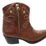 D Milton Daisy Womens Leather Western Cowboy Ankle Boots