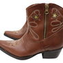 D Milton Daisy Womens Leather Western Cowboy Ankle Boots