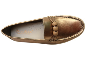 Andacco Shuttle Womens Comfortable Leather Loafers Made In Brazil