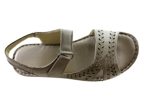Orizonte Blanche Womens European Comfortable Leather Sandals